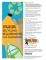 Mill Valley Refuse Apartment Recycling Flyer