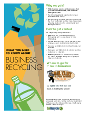 Mill Valley Refuse Business Recycling Flyer