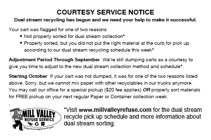 Dual Stream Service Notice