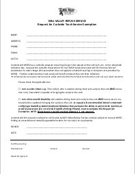 MVRS Exemption Form Thumbnail