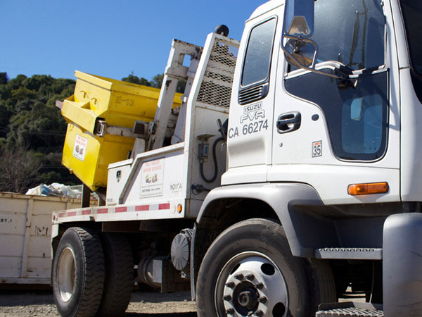 Marin Debris Box Rental Delivery Truck