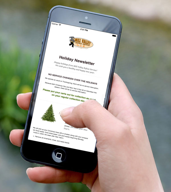 MVRS Holiday Newsletter Mill Valley Refuse Service MVRS Holiday Newsletter Mill Valley Refuse Service