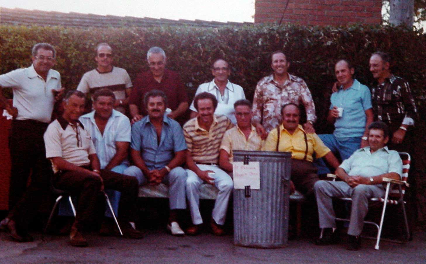 Group photo of Marin County garbage service owners from the 1970s