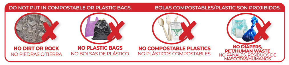 Compost Green Cart Nos like plastic bags, compostable plastics