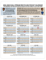 2024-2025 Recycling Collection Schedule pdf thumbnail