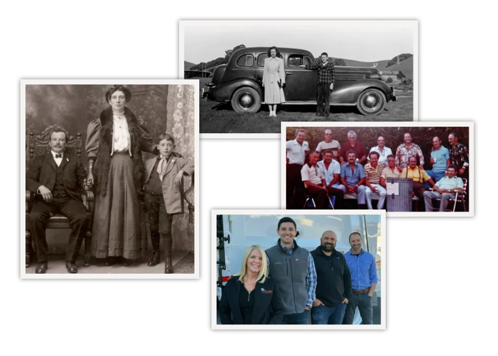 Collage of historical photographs from 1906 to 2024 of MVRS owners